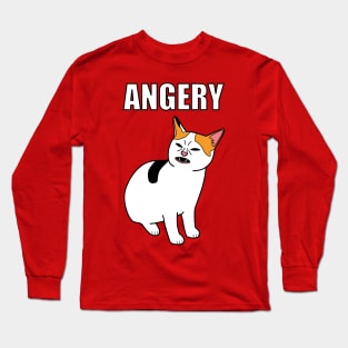 Angery Cat no Banana Meme Long Sleeve T-Shirt